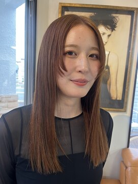 コレットヘア(Colette hair) 【オレンジブラウン・顔まわりデザインカット】