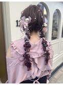 ポコポコツインヘアアレンジ