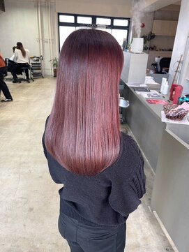 セプト 天神大名(SEPT.) チェリーレッド　ツヤ髪　ダブルカラー　髪質改善　20代