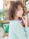 斜めバングくせ毛風抜け感小顔くびれカールc5北浦和20代30代40代