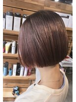 ヘアカロン(Hair CALON) ショートカットピンクグレー髪質改善トリートメント