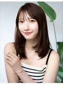 20代30代大人かわいいナチュラル暗髪エアーストレートヘア