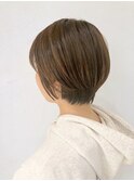 小顔補正立体ショコラアッシュカラーマッシュショー/仙台