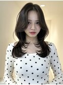レイヤーカット　韓国レイヤー　ハッシュカット