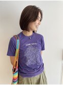 レイヤーで無造作に柔らかい質感の自然なボブです！  レイヤーボ