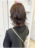 福山Caary簡単スタイリングウェーブパーマウルフミディ20代30代