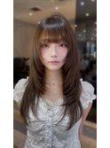 小顔見え◎くびれレイヤー×ハッシュカット/Zina福岡天神