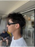 #サーフカール#スパイキーショート#ブルーブラック#船橋