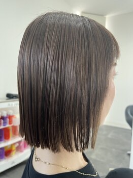 ブルージュ ヘアー(Brugge hair)の写真/透明感・再現性の高いカラー＊手触りのいいさらさらな質感の発色の良さ・色持ち◎な理想の色味に！