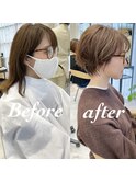 【３０代４０代５０代】マイナス5歳ショート/豊中/髪質改善/小顔