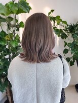 シエル バイ ケンジ 登戸 生田(CIEL by KENJE)&nbsp;ミディアムレイヤーカット/シースルーバング/グレージュ