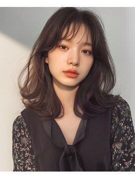 ケイバイミシェリー(kei by misherry) コテ巻き風パーマミディアムウェーブ/ココアグレージュ池袋西口