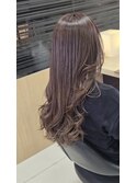 韓国風 レイヤー 外巻き ロングヘアー