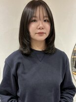 ラミエバイメルト 下北沢(lamie by melt) 小顔レイヤーカット顔まわりオリーブベージュ内巻きボブ下北沢