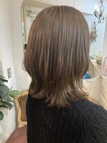 アミュレ ヘア サロン(Amule hair salon)&nbsp;ミディアムレイヤーモカブラウン2026おすすめスタイル