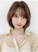 Say.顔周りカット韓国ボブひし形ボブボブレイヤーくびれボブ青山