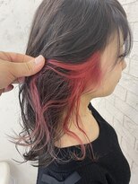 プライズ 錦糸町北口店(prize)&nbsp;セミロングのピンクインナーカラー　【錦糸町/錦糸町北口】