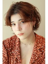 グラス(grass)&nbsp;ショート ウルフヘア ウエーブ センターパート くせ毛を活かす