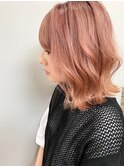 ▼ピンクベージュAラインボブ