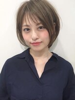 シルクレイ 吉祥寺店(Silk-lei) 大人かわいいショートフェザーバングアッシュグレージュ吉祥寺