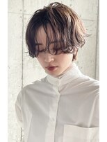 エムクランメイクス 原宿 表参道(m.clan MAKE'S)&nbsp;大人かわいいハンサムショートセンターパート似合わせカット前髪