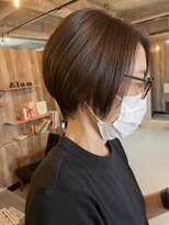 アルム(hair salon Alum) 大人女子ショートボブ　柔らかグレーベージュカラー