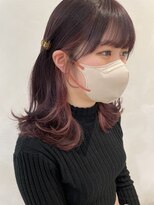 ザックラフィネ(ZACC raffine)&nbsp;ブリーチあり☆チェリーレッド×ピンクインナーカラー