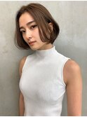 ナチュラルストレートボブ_チョコレートブラウンフェミニン_S1