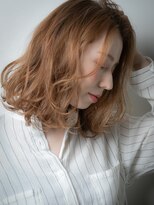 カバーヘア イヴ 戸頭店(COVER HAIR EVE)&nbsp;外国人風カーキベージュかきあげボブパーマ204t戸頭10代20代30代