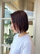 ポジ(poji)&nbsp;ボブレイヤー　ベージュ　顔まわり　顔周り　ボブ　韓国風