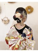 タイト華やかアップ/お団子ヘア
