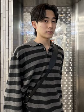 ゼストプール(ZEST POOL) ダウンパーマ ニュアンスパーマ センターパート 韓国ヘア