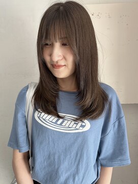 キャンバス バイ ネオリーブ 横浜西口(Canvas by neo.) ロングレイヤーカット フェイスレイヤー 顔周りレイヤ  オリーブ