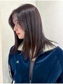ミディアムロング美髪顔周りレイヤーおくれ毛_ba549783