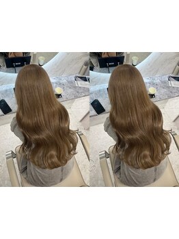 韓国風ベージュカラー◎透明感ある柔らかさ【広島立町/レイヤーカット/韓国風/髪質改善】