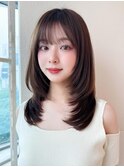 20代に人気！ワンカールでもかわいい！ミディアムレイヤー