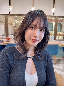 ロンドアベニール 北千住(Lond avenir) ミディアムレイヤーカット/レイヤー/顔周り/韓国/髪質改善北千住