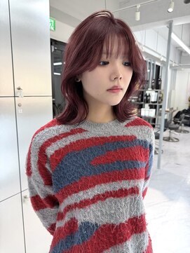 ヴィヴィー 福岡天神店(VIVIE) ワインレッド/ボルドーカラー/ミディアムレイヤー