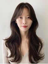 アース 相模大野店(EARTH)&nbsp;透明感◎ロング韓国風くびれ巻きキャラメルブラウン