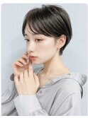 大人ショートひし形ボブ30代40代50代前髪あり