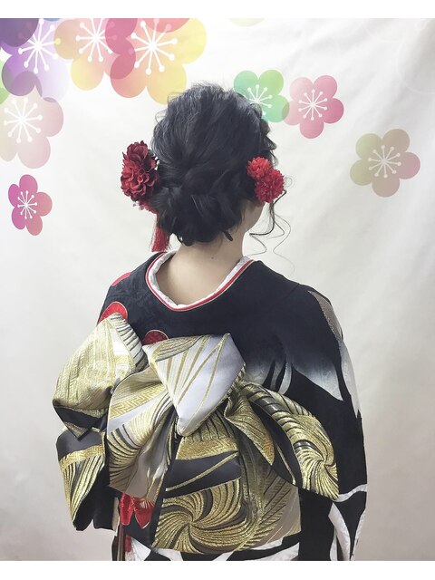 【成人式・結婚式】振り袖着付け&ヘアセット 