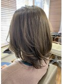 ショートウルフ アッシュベージュ  外ハネ【上田】