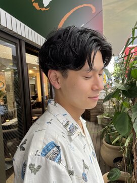 キャラ 池袋本店(CHARA) 女子ウケ良し!センターパートマッシュ×パーマスタイル