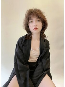 キース ヘアアンドメイク 恵比寿(kith. hair&make) ウルフヘア/顔まわりレイヤー/前髪カット/マッシュウルフ/恵比寿