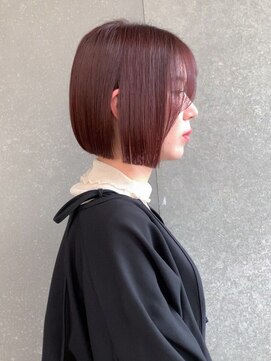 ロンド 表参道店(Lond) ◇パープルカラー ダブルカラー ボブ 顔周りカット
