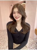 ベージュ/韓国ヘア/渋谷/レイヤー/顔まわり/前髪