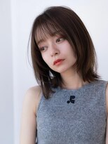 ケアリー 浦和美園(Carelly)&nbsp;大人かわいい前髪セシルカットココアブラウンフリンジウェーブす