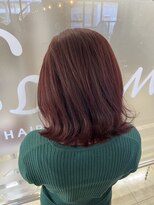 ヘアースペースブルーム ヒーロー 園田店(HAIR SPACE BLOOM hero) 【ブリーチなしWカラー】ピンクベージュ