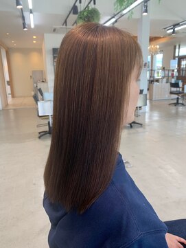 グランデュール 東静岡池田店(GRANDEUR) ミルクティーベージュダブルカラーハイライトカラーケアブリーチ