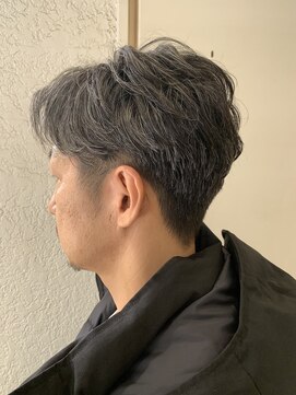 アッシュ 千歳烏山店(Ash) イケオジメンズカット センターパート アップバング 千歳烏山